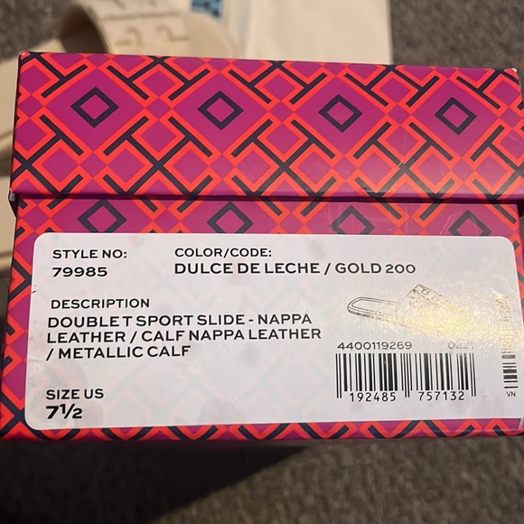 Tan Tory Burch slides 7 1.5 - Picture 8 of 9